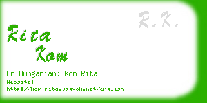 rita kom business card